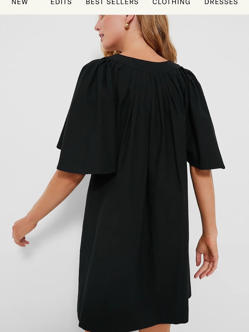 Pomander Place Black Flutter-Sleeve V-Neck Mini Dress from Tuckernuck - Picture 4 of 9